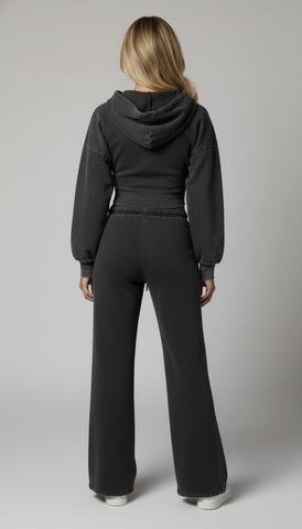 Nova Street Luxe Co-Ord Set – Washed Charcoal