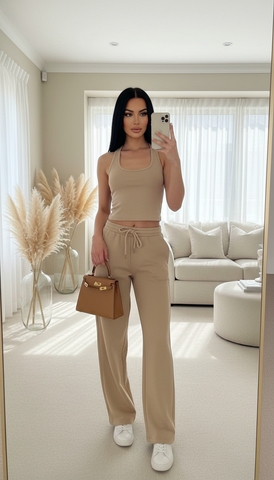 Stone Luxe Ribbed Lounge Set