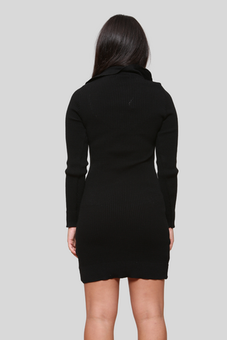 Amie Black Knit Jumper Dress