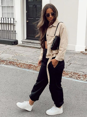 Oversized Fleece Joggers In Camel