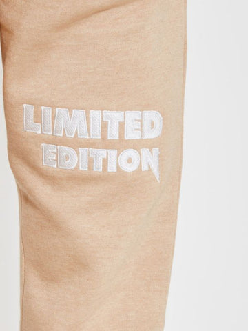 Embroidered Limited Edition Fleece Co-ord In Stone