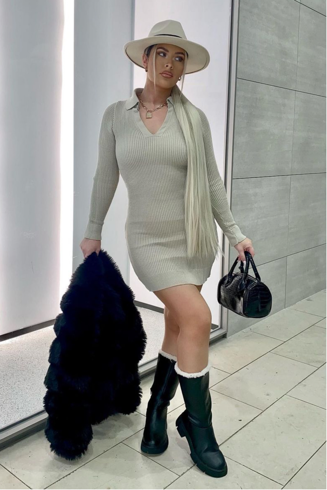 Amie Knit Jumper Dress