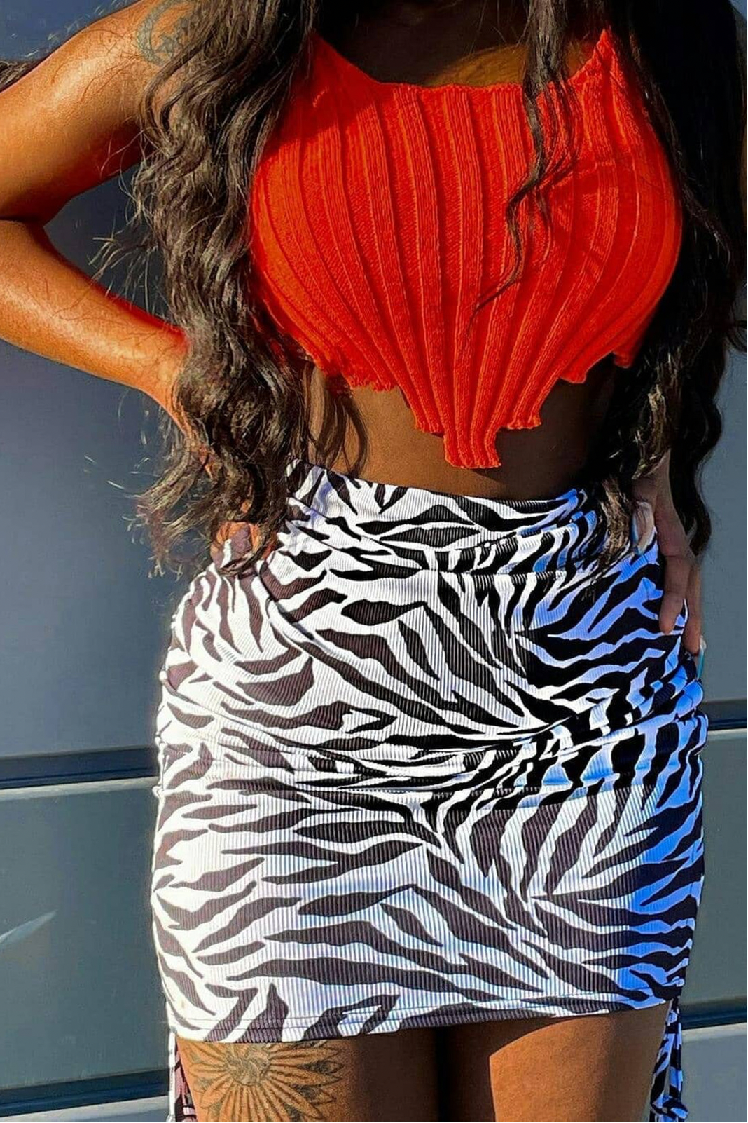 Stormie Ribbed Knitted Bralet