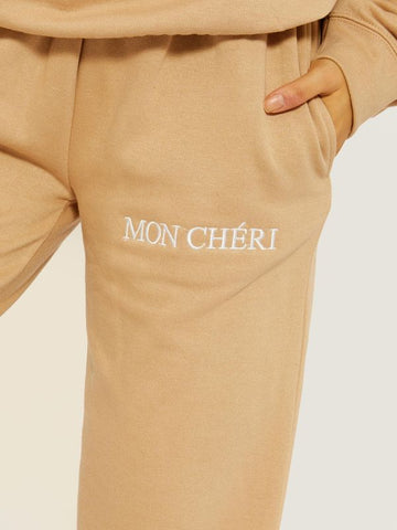 Mon Cherie Embroidered Fleece Co-ord Stone