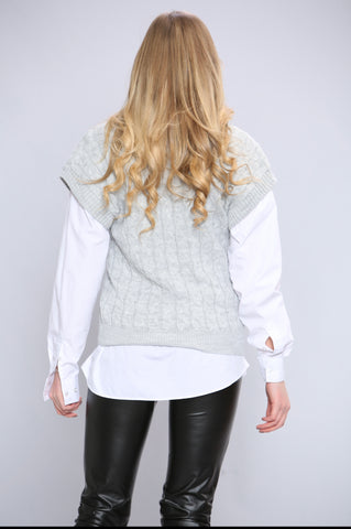 Tanya Grey Knitted Vest