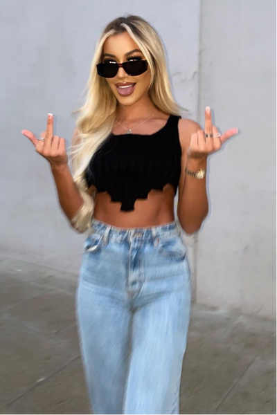 Stormie Ribbed Knitted Bralet