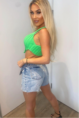 Stormie Ribbed Knitted Bralet